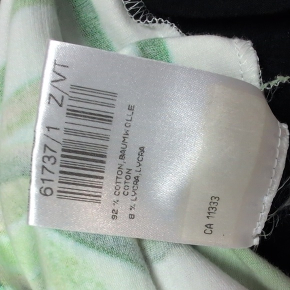 Marccain Vibrant Green and Pink Floral Tee - Picture 5 of 11